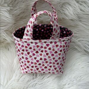 Heart Patterned mini Tote Bag
